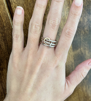 Spinelli Kilcollin Custom Silver Solarium with One Rose Gold
